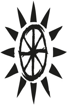 Logo que representa a la Estación Eridu, creada por Terrestres y Uu'man, por lo que es una mezcla de los logos de ambos.